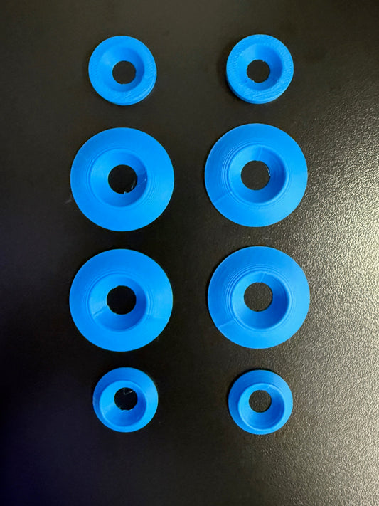 8-Piece Washer Set – 8mm & 6mm Conical + Countersunk (Custom Colors)