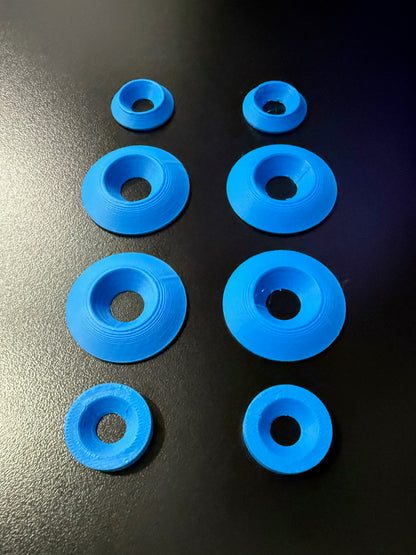 8-Piece Washer Set – 8mm & 6mm Conical + Countersunk (Custom Colors)